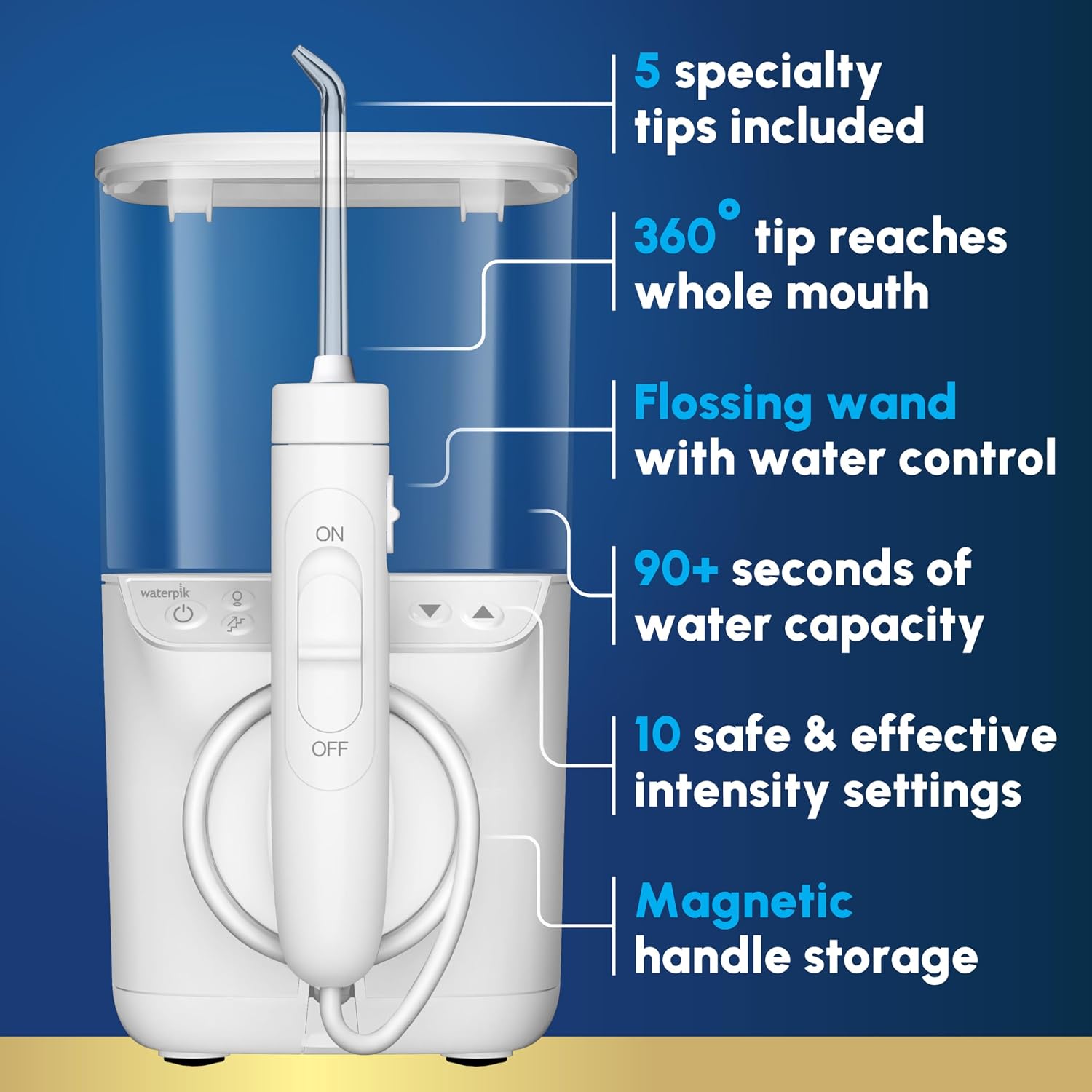 Detalle de Waterpik Promax Dental Water Flosser (WF-23) with SmartAdvance Mode, ADA Accepted