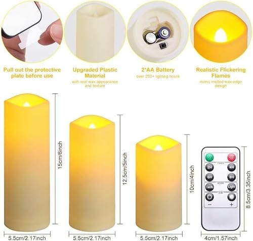 Thumbnail 6 de LIVEN Ensemble de 24 bougies LED étanches sans flamme avec 4 télécommandes et minuterie