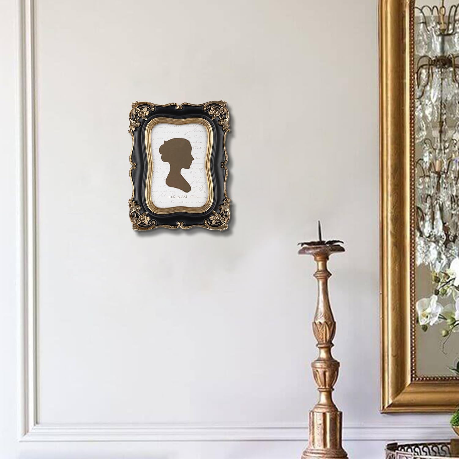 Thumbnail 4 de Tone Link Vintage 4x6 Inch Picture Frame in Black and Gold