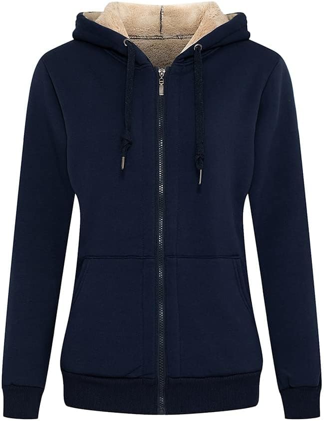 Thumbnail 5 de MANLUODANNI Damen-Kapuzen-Sweatshirt mit Fleece-Futter und Reißverschluss