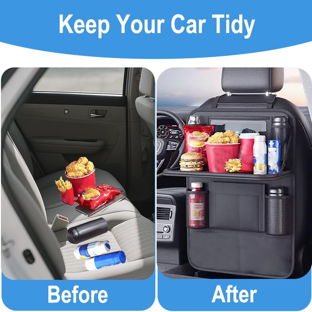 Detalle 2 de Car Backseat Organizer with Foldable Tray and 10 Pockets