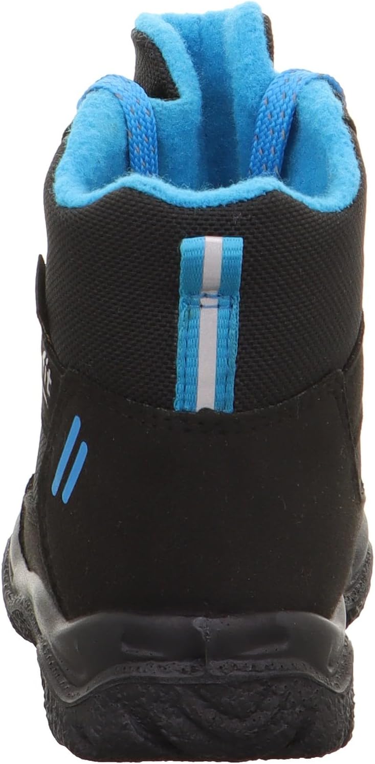 Detalle de Superfit Jungen HUSKY1 Boot – Wasserdicht, atmungsaktiv, vegan, Schwarz/Hellblau, Größe 23