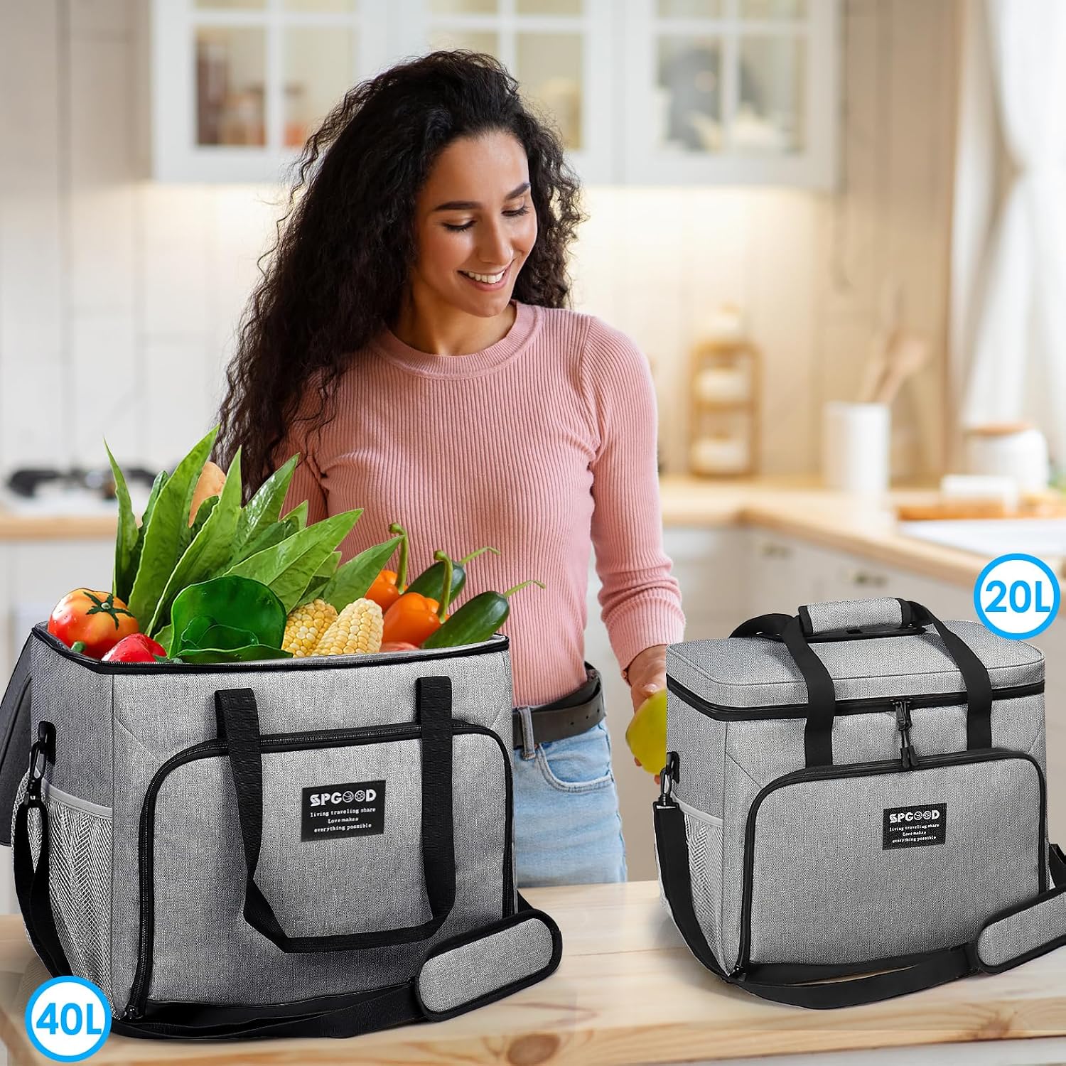 Thumbnail 5 de SPGOOD Kühltasche 40L – isoliert, faltbar, vielseitig für Picknick, Strand und Camping
