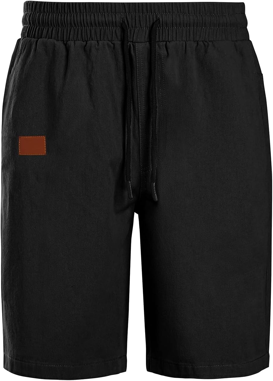 Thumbnail 4 de HMIYA Kurze Hose Herren Baumwolle – Chino Shorts mit elastischer Taille, Taschen und echtem Lederetikett