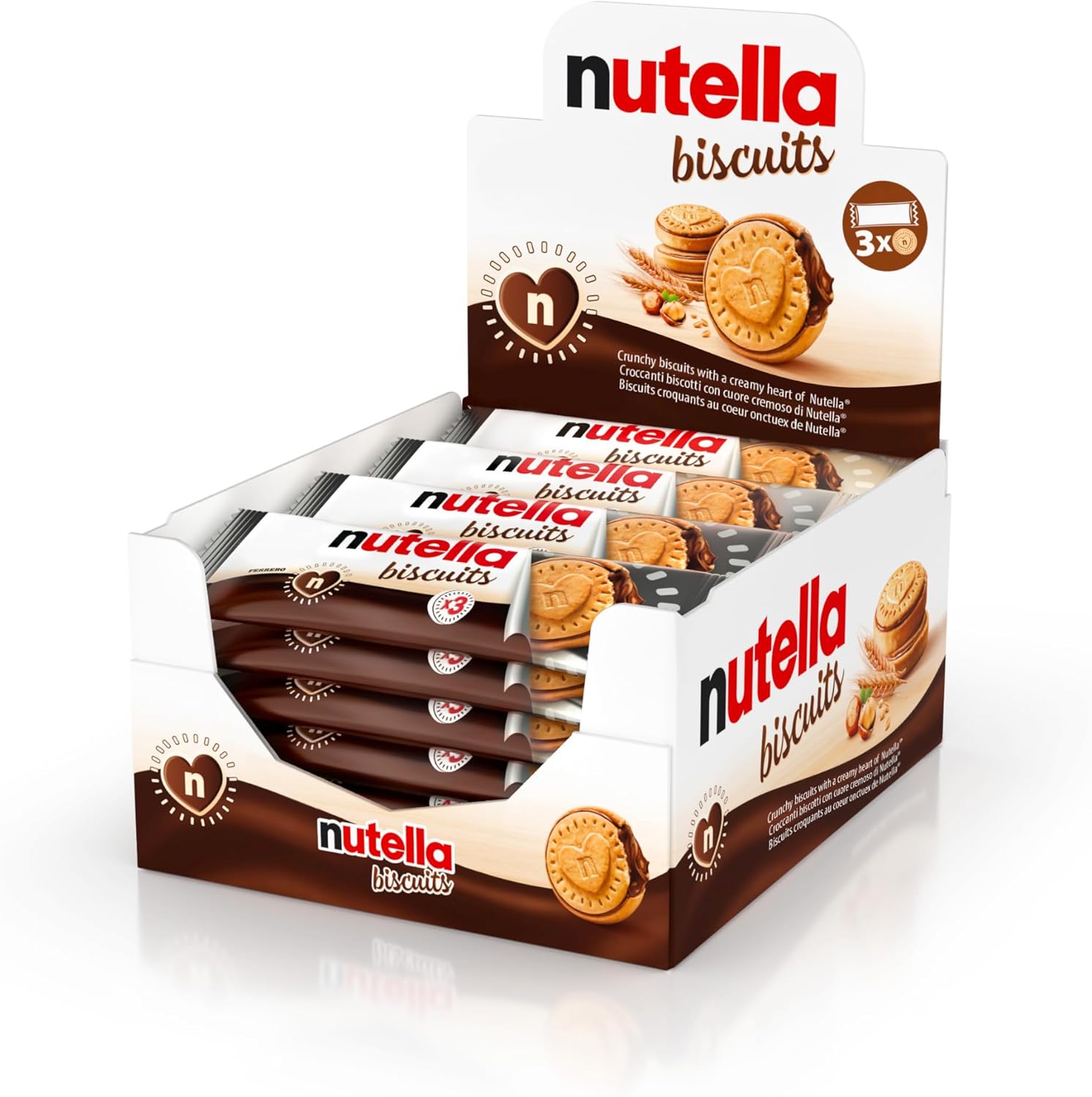 Detalle de Nutella Biscuits: 84 biscotti croccanti con cuore cremoso di Nutella in confezioni monoporzione