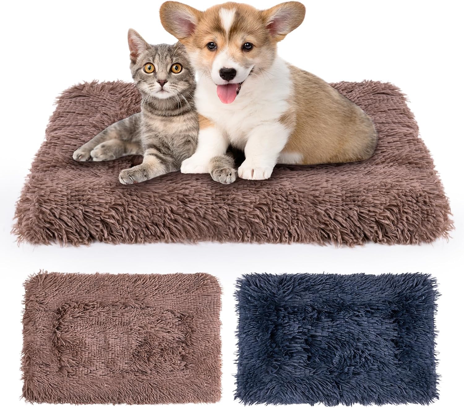 Detalle de MICOOYO Hundebett-Matratze – Fleece-Haustierkissen (61 × 41 cm) für kleine Hunde, Katzen und Welpen