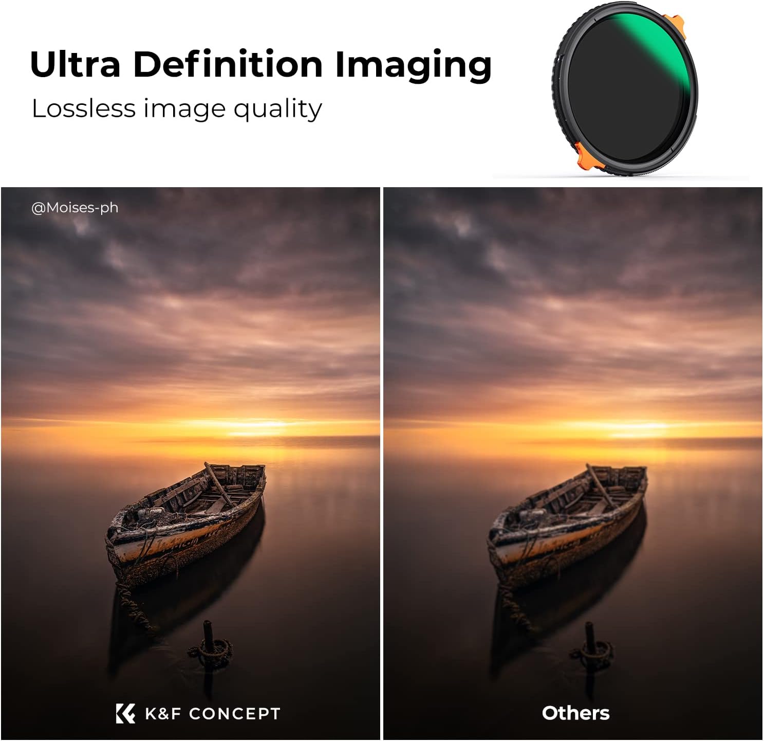 Thumbnail 4 de K&F CONCEPT Nano-Xcel 72mm Filtro ND4-64 e CPL