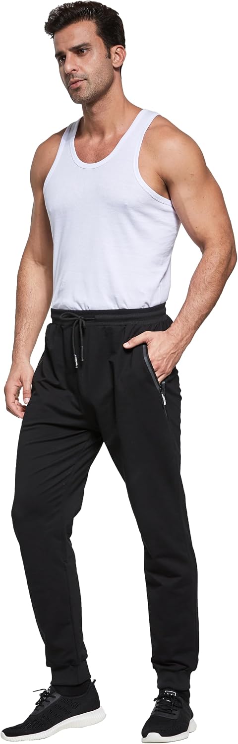 Detalle de HCSS Men’s Joggers Tracksuit Bottoms with Zip Pockets, Elasticated Waist & Drawstring