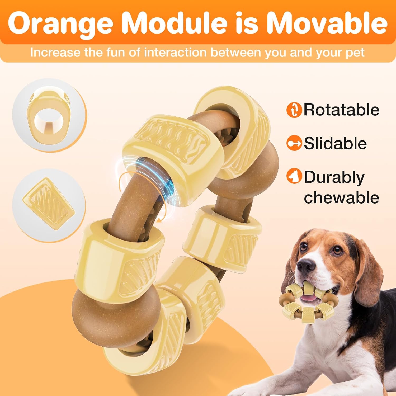 Thumbnail 1 de RUXAN Puppy Teething Toys – Ring Dog Chew for Aggressive Chewers