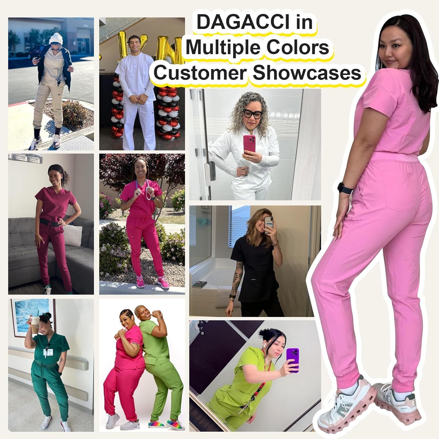 Thumbnail 6 de Dagacci scrubs set for 5-pocket comfort