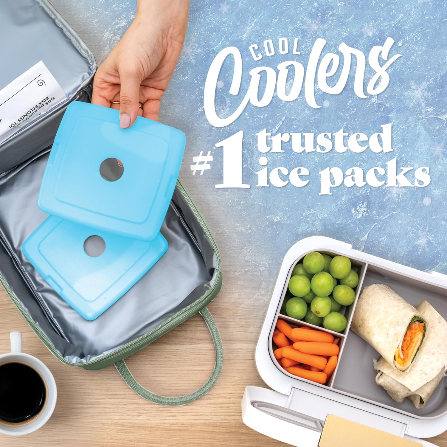 Thumbnail 1 de Cool Coolers by Fit & Fresh Slim Ice Packs (Set of 4) — Quick Freeze Reusable Lunch Cooler Packs