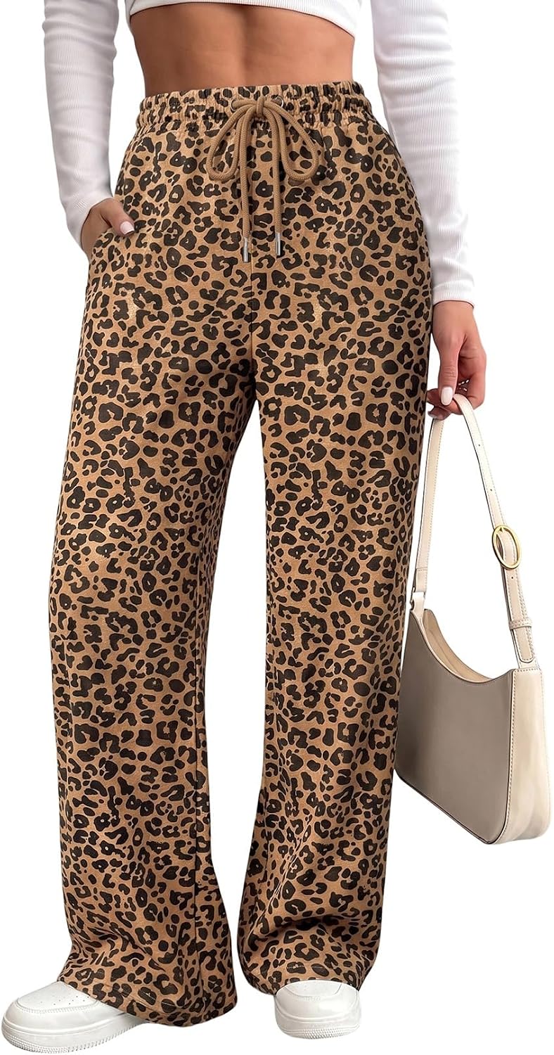 Detalle de Dokotoo Wide-Leg Sweatpants with Elastic Waist
