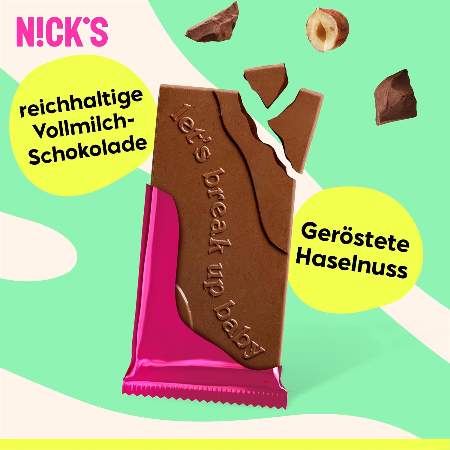 Thumbnail 4 de NICKS Milchschokolade Haselnuss Crunch 3x75 g