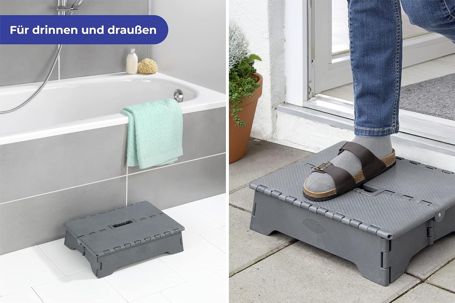 Thumbnail 4 de Maximex 89280500 Pedana Pieghevole per Interni ed Esterni – Grigio/Nero