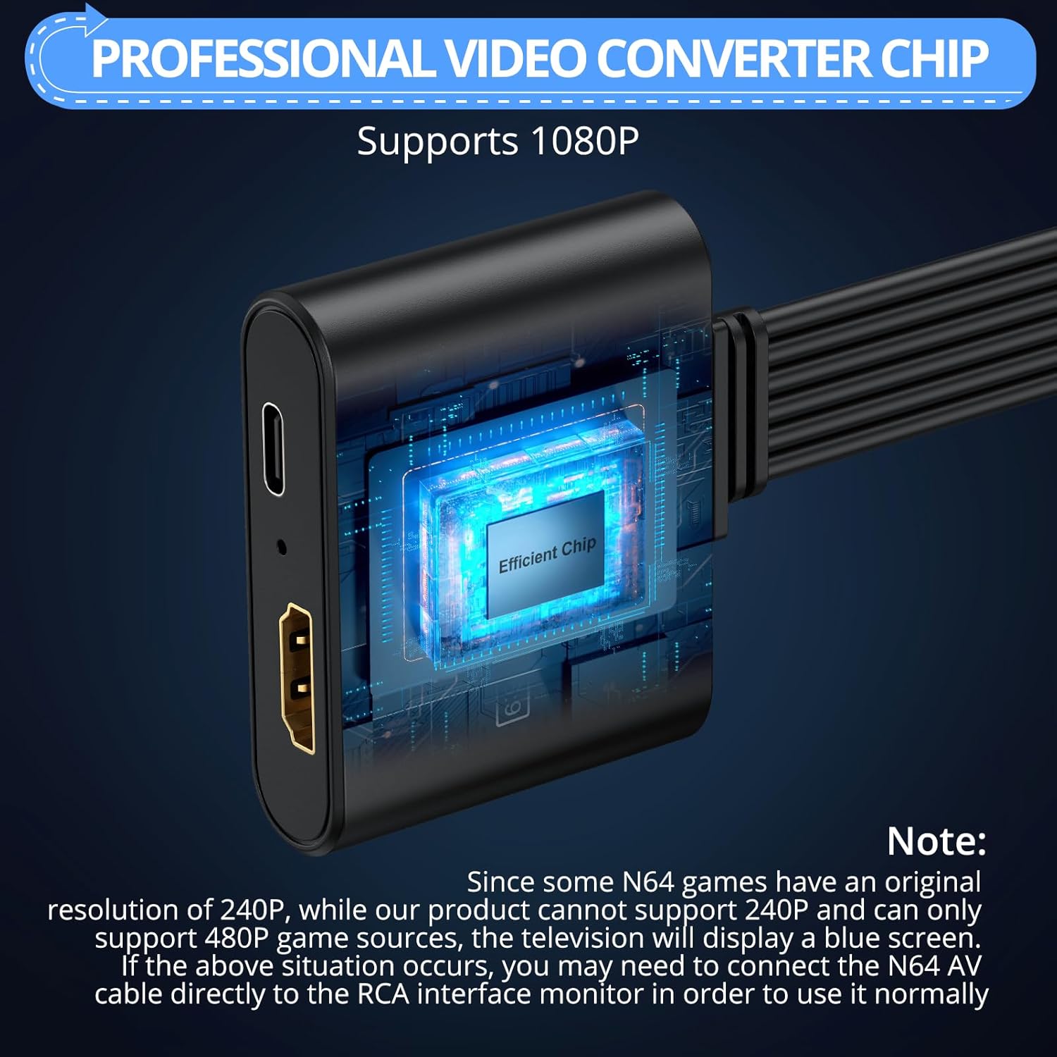 Thumbnail 2 de CAMWAY 2 Port RCA to HDMI Converter (1080P/720P output) with 4:3/16:9 switch