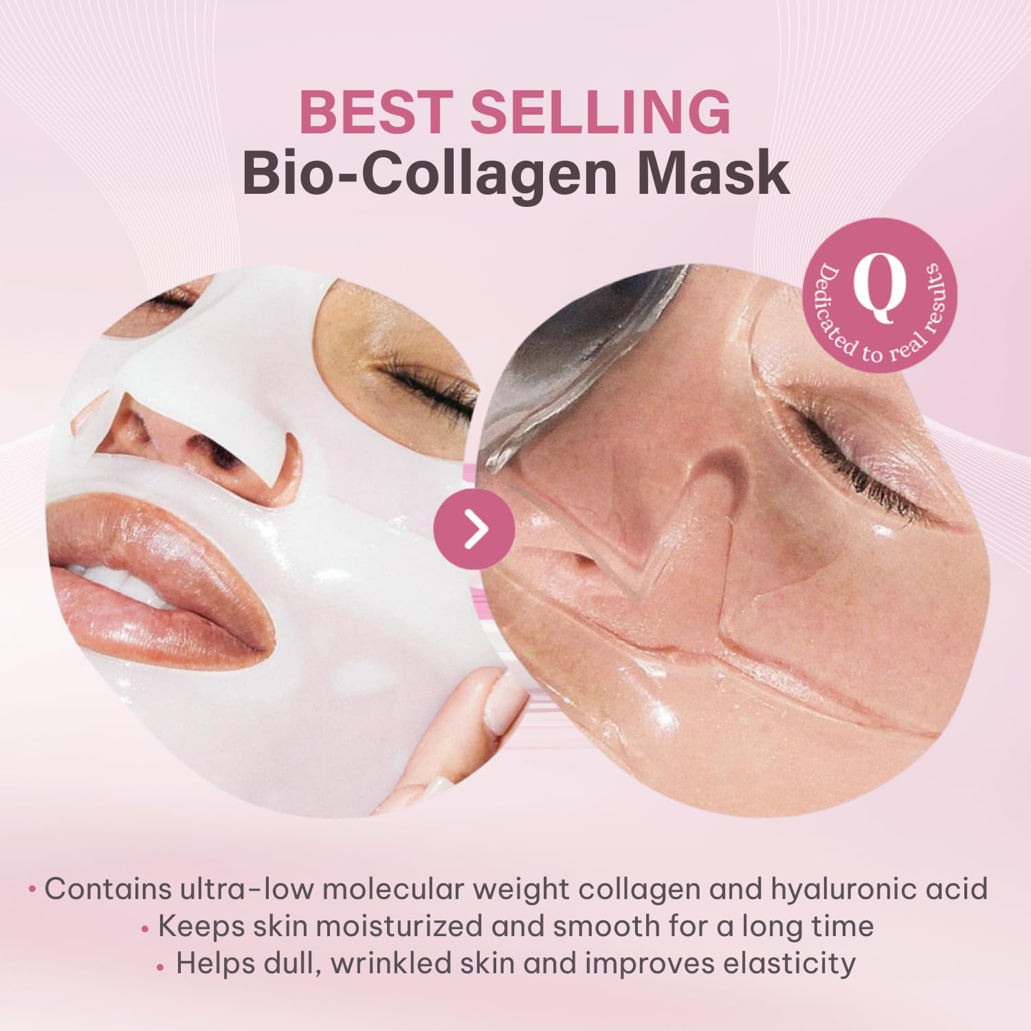 Thumbnail 2 de Quasi Bio-Collagen Face Mask Overnight (Niacinamide & Low Molecular Collagen) — Hydrating Korean Sheet Mask, 4 Count