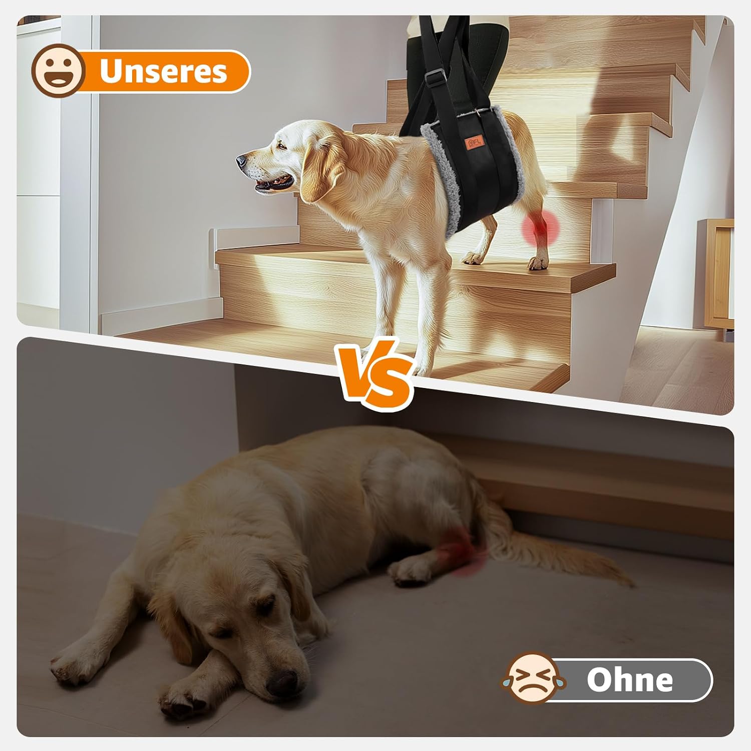 Thumbnail 4 de Verstellbare Hunde-Tragehilfe – flexible Geh- und Rehabilitationshilfe für Hunde jeder Größe