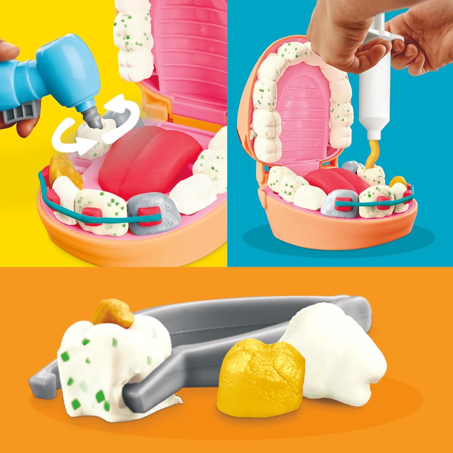 Detalle de Play‑Doh Dr. Wackelzahn Bastel‑Set 8×56g 🎨
