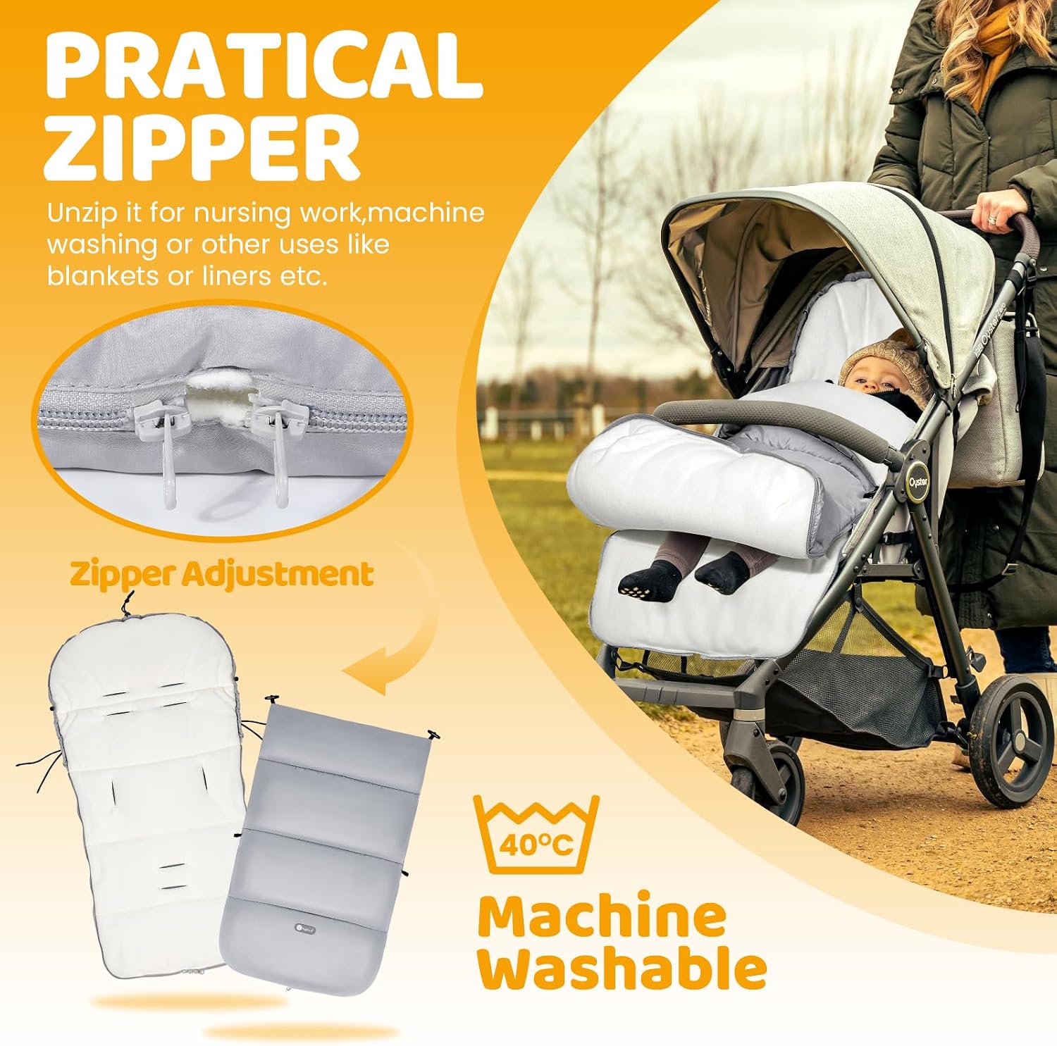 Thumbnail 3 de Ivywind Footmuff for Pushchair 95x50 cm
