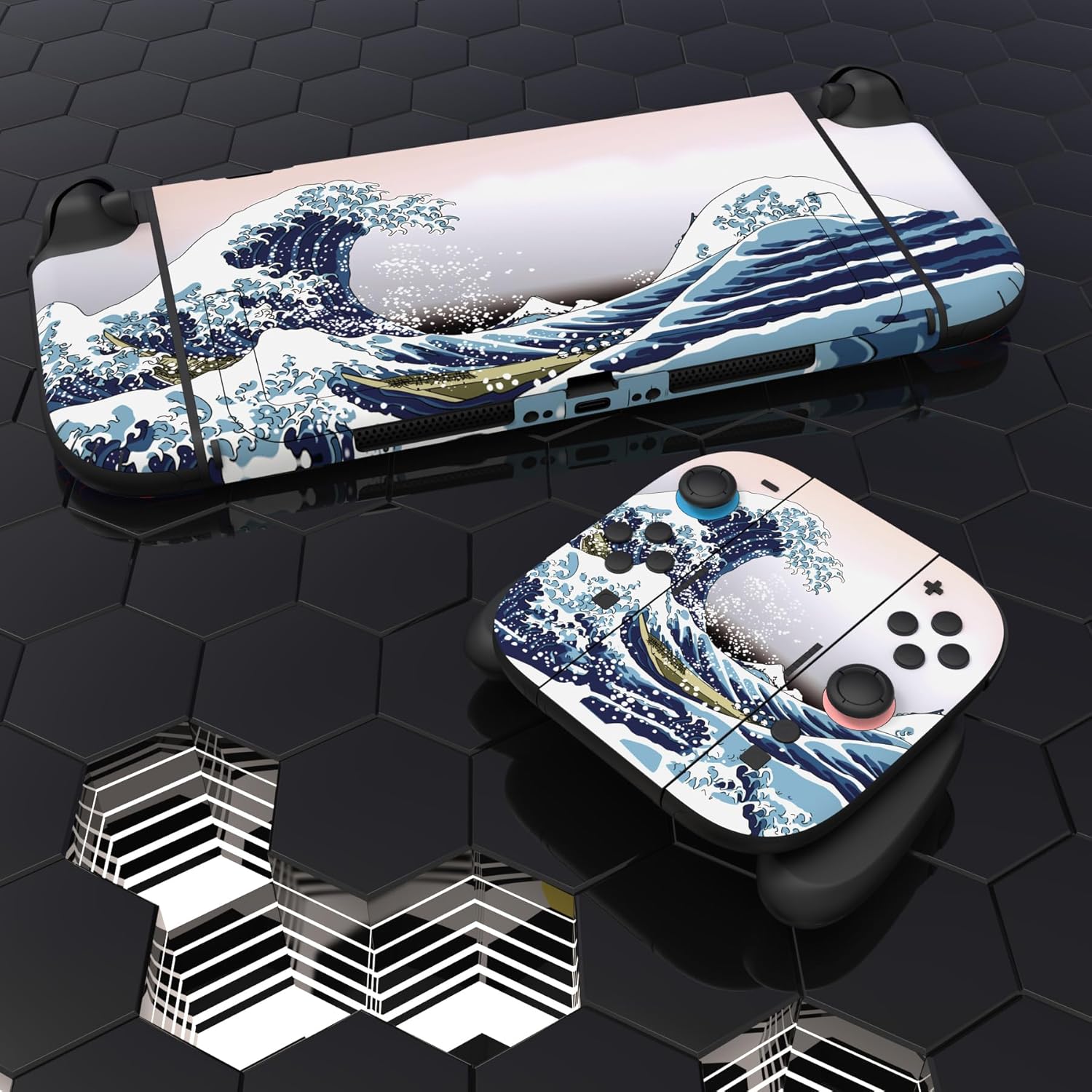 Thumbnail 6 de PlayVital Full Set Protective Skins for Nintendo Switch 2 (Console, Joy-Con & Dock) – The Great Wave