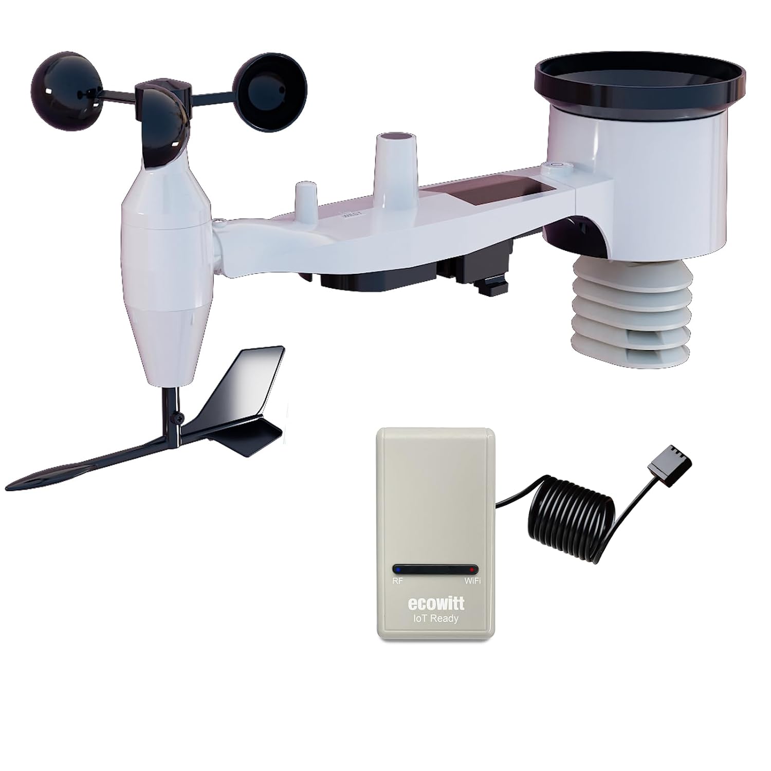 ECOWITT GW1201 Stazione meteo 7 in 1 con WS69 e gateway GW1200: monitoraggio esterno affidabile e integrazione IoT
