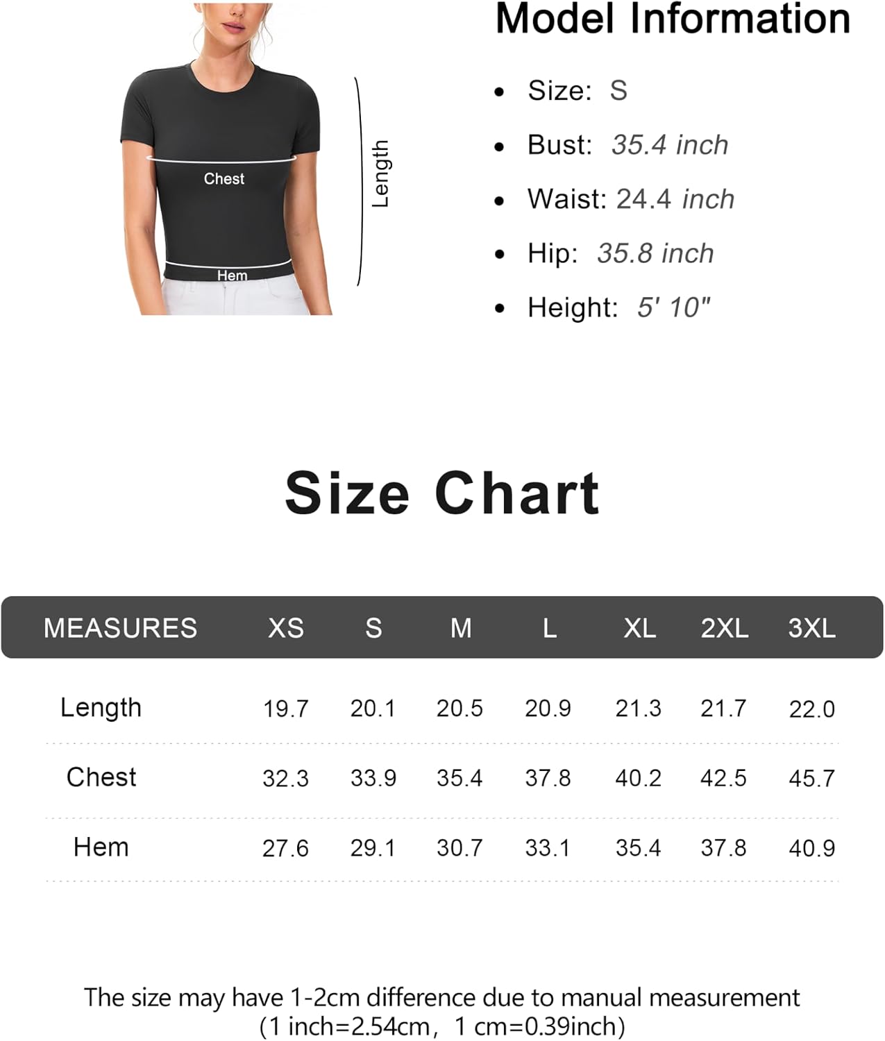 Detalle 2 de THE GYM PEOPLE top da allenamento donna traspirante slim fit in jersey elasticizzato