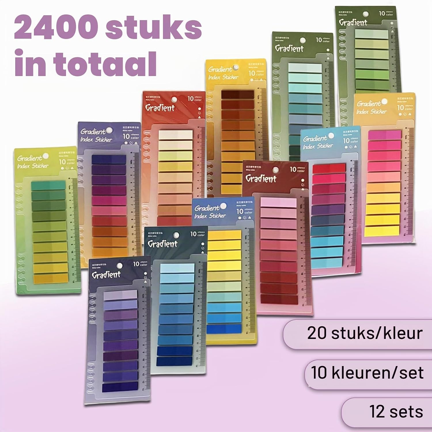 Detalle de youyaya sticky_1015X1 zelfklevende index tabs, transparant en herplaatsbaar