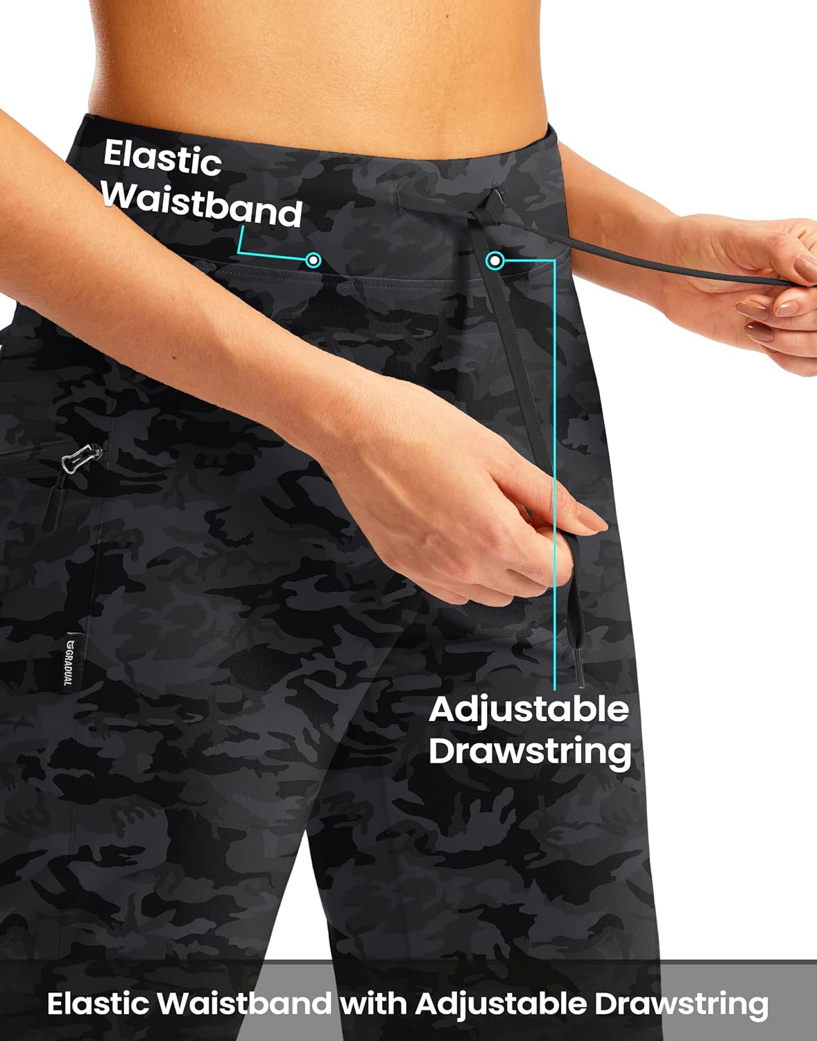 Thumbnail 5 de G Gradual Women's Capri Pants, 19-Inch Quick-Dry with UPF 50+ and Zip Pockets