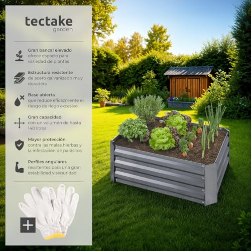 Thumbnail 1 de TecTake® Arriate Rectangular de Acero Resistente, Jardineras Exterior