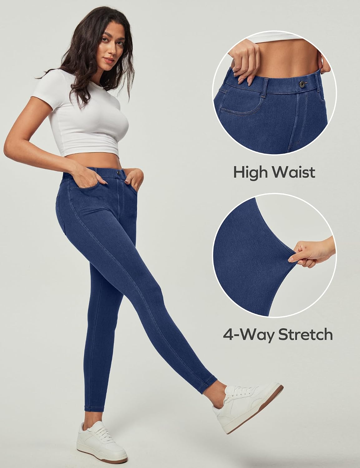 Detalle de Pull-On Jeggings for Women, Stretch Denim