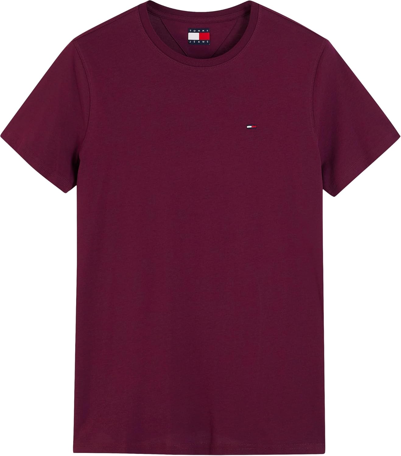 Thumbnail 4 de Tommy Jeans TJM Original - Camiseta de manga corta ajustada para hombre, Morado Calypso Berry, talla L