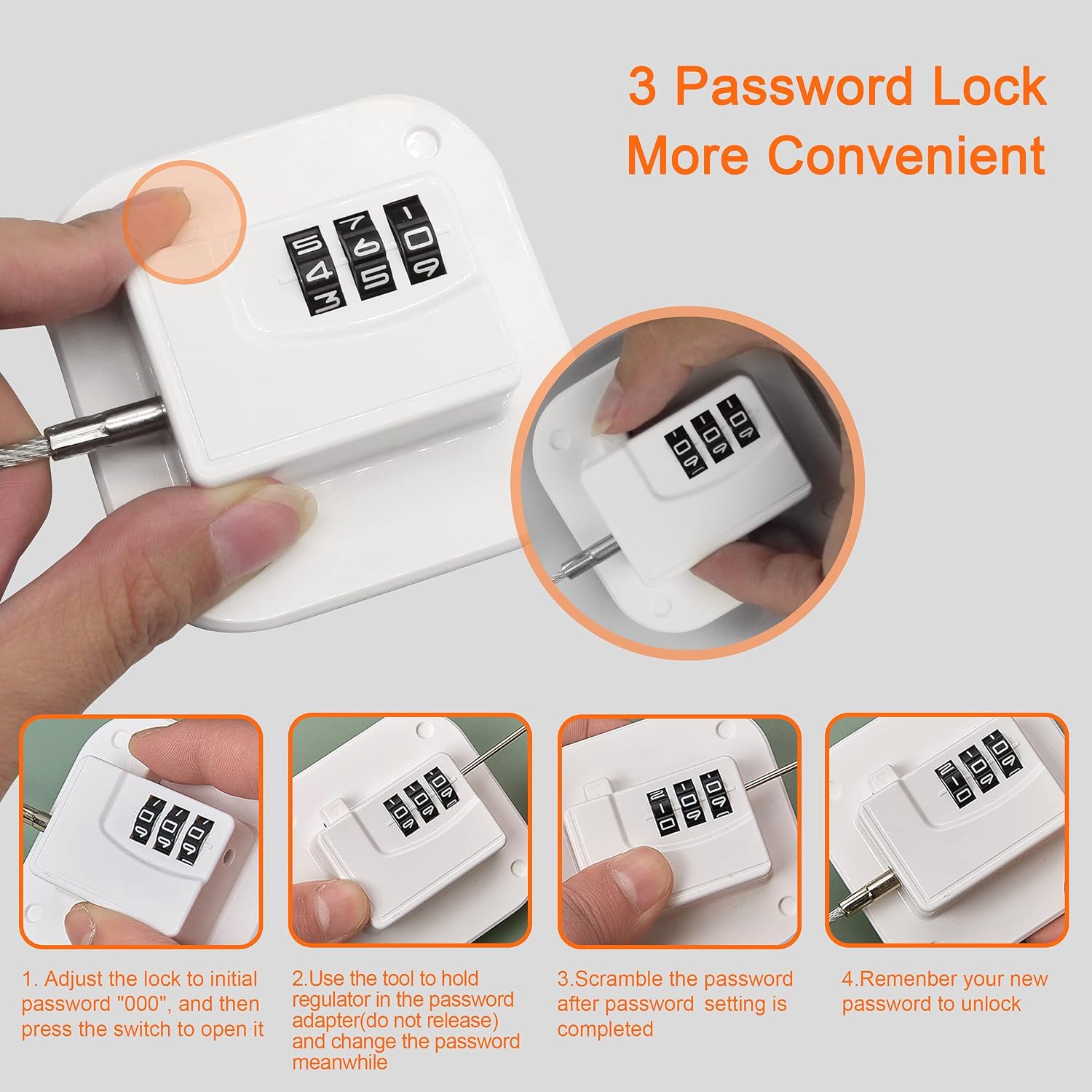 Thumbnail 3 de Evilsoul Password Fridge Lock: 2-Pack, 3D Password Lock with 3M Adhesive for Child Safety