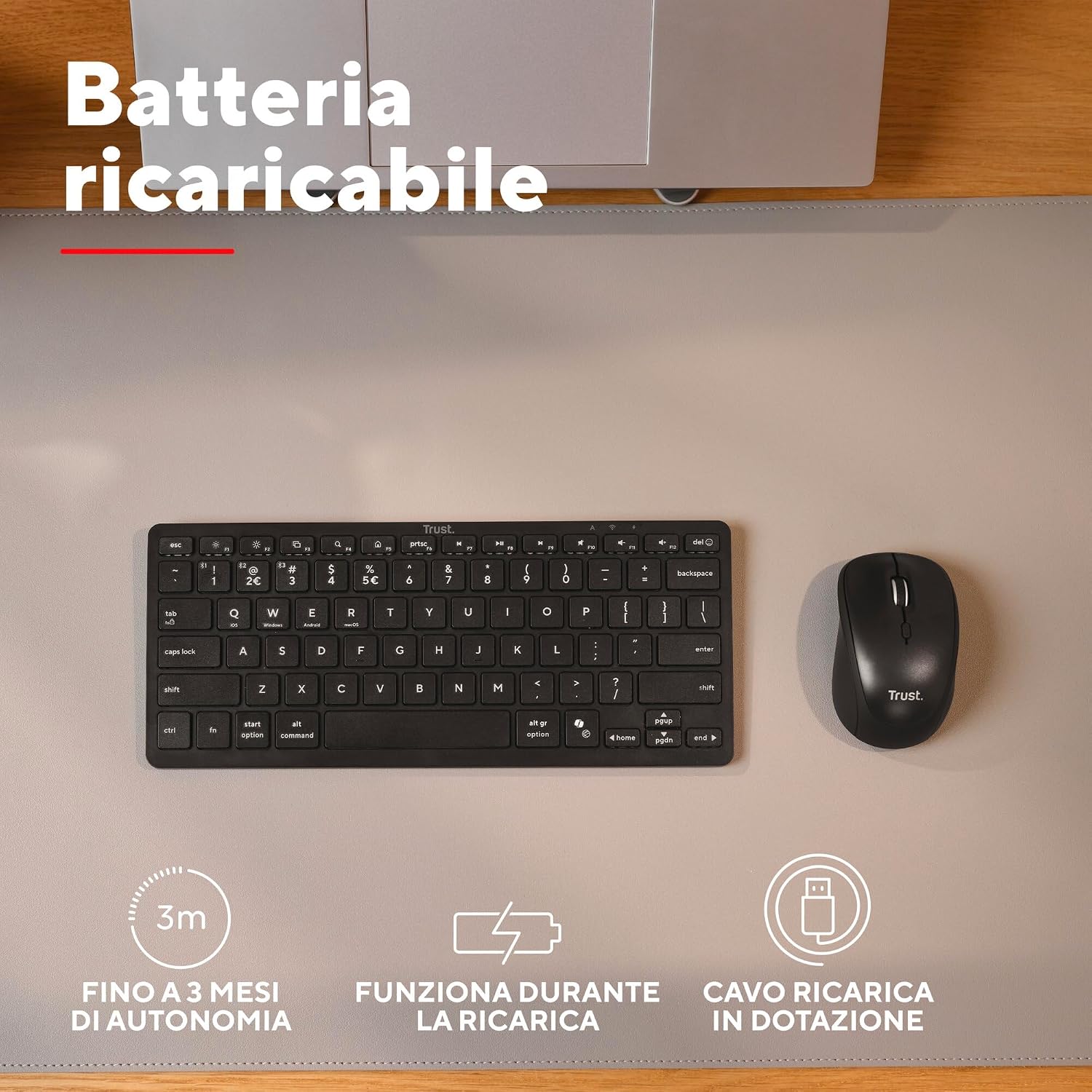 Thumbnail 4 de Trust Vira Tastiera Wireless Bluetooth