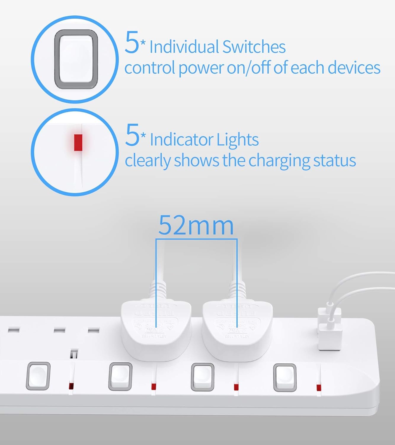 Detalle de PIBEE X 4-Way Extension Lead 2M 3250W