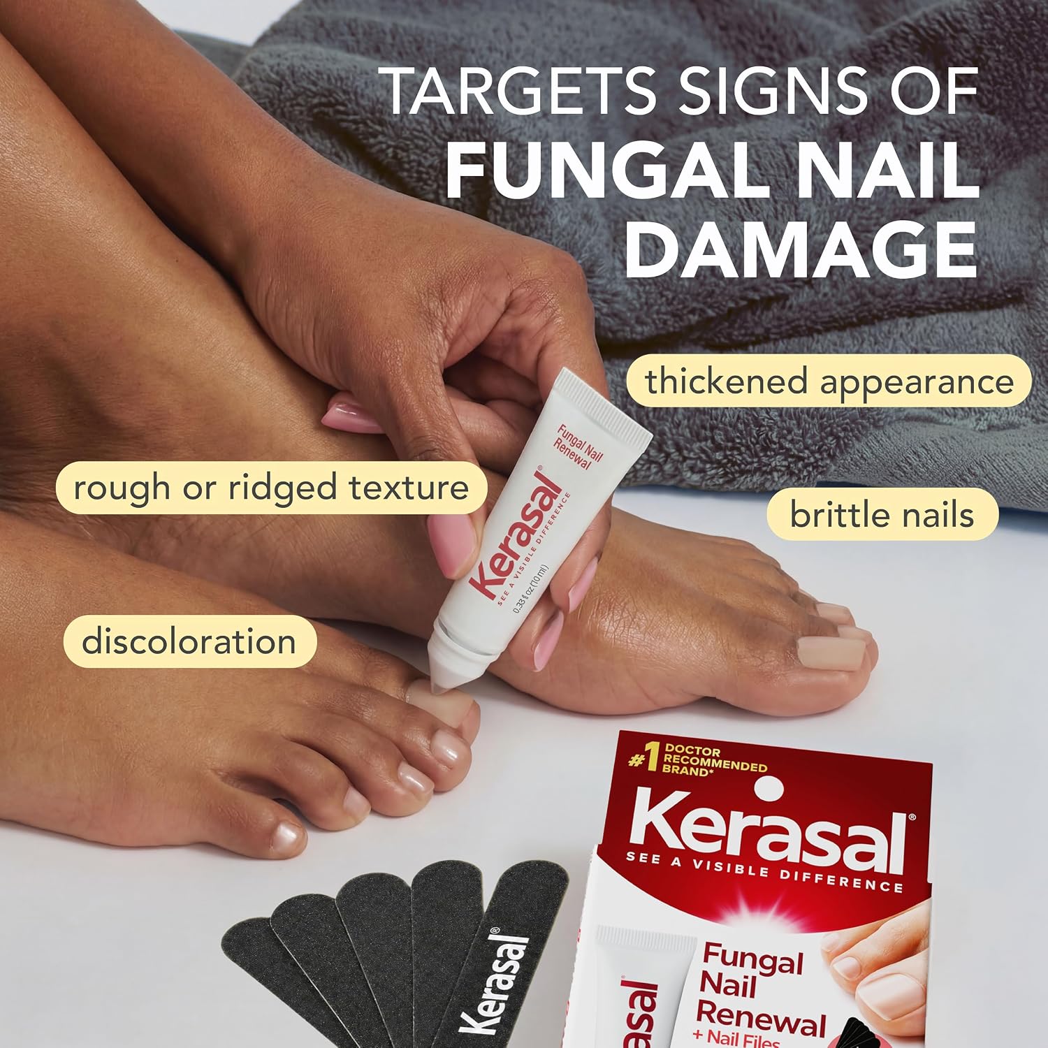 Detalle 2 de Kerasal Nail Renewal Combo Pack 0.33 fl oz 🩺