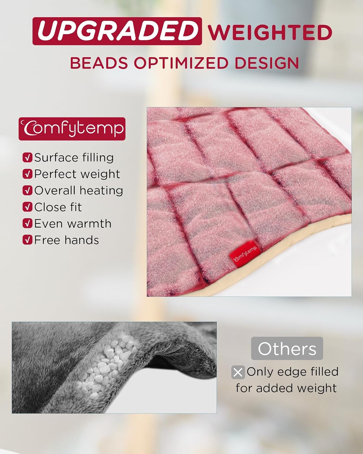 Thumbnail 2 de Comfytemp K9015 Weighted Heating Pad for Neck, Shoulders & Back