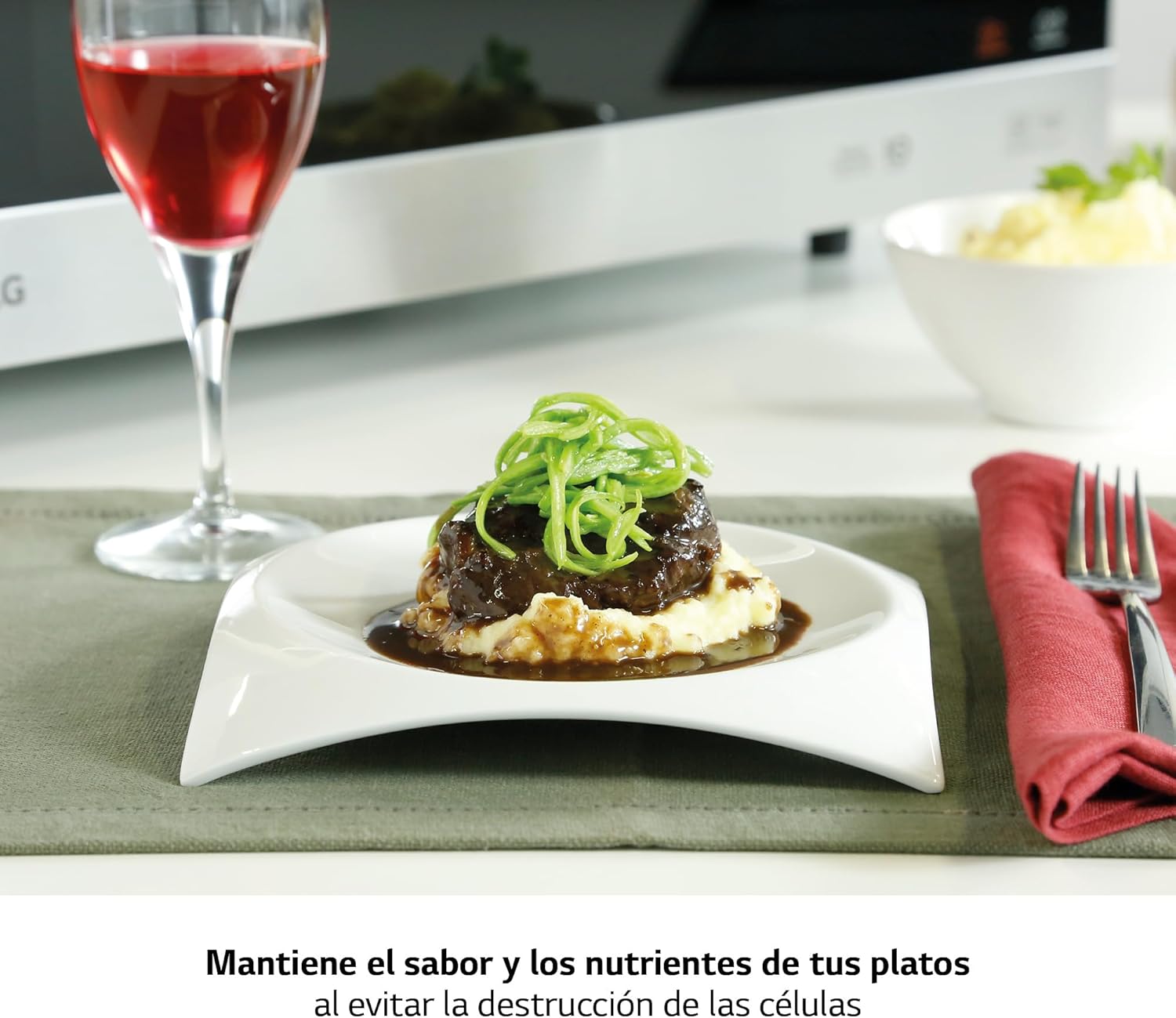 Thumbnail 4 de LG MJ3965ACS forno microonde Smart Inverter combinato ventilato con cottura a vapore, 39 litri, piatto Crispy