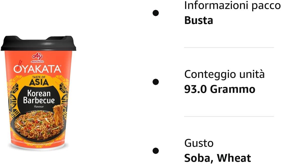 Thumbnail 1 de Oyakata Soba Cup Noodles Korean BBQ – Cup Noodles Istantanei al Gusto BBQ