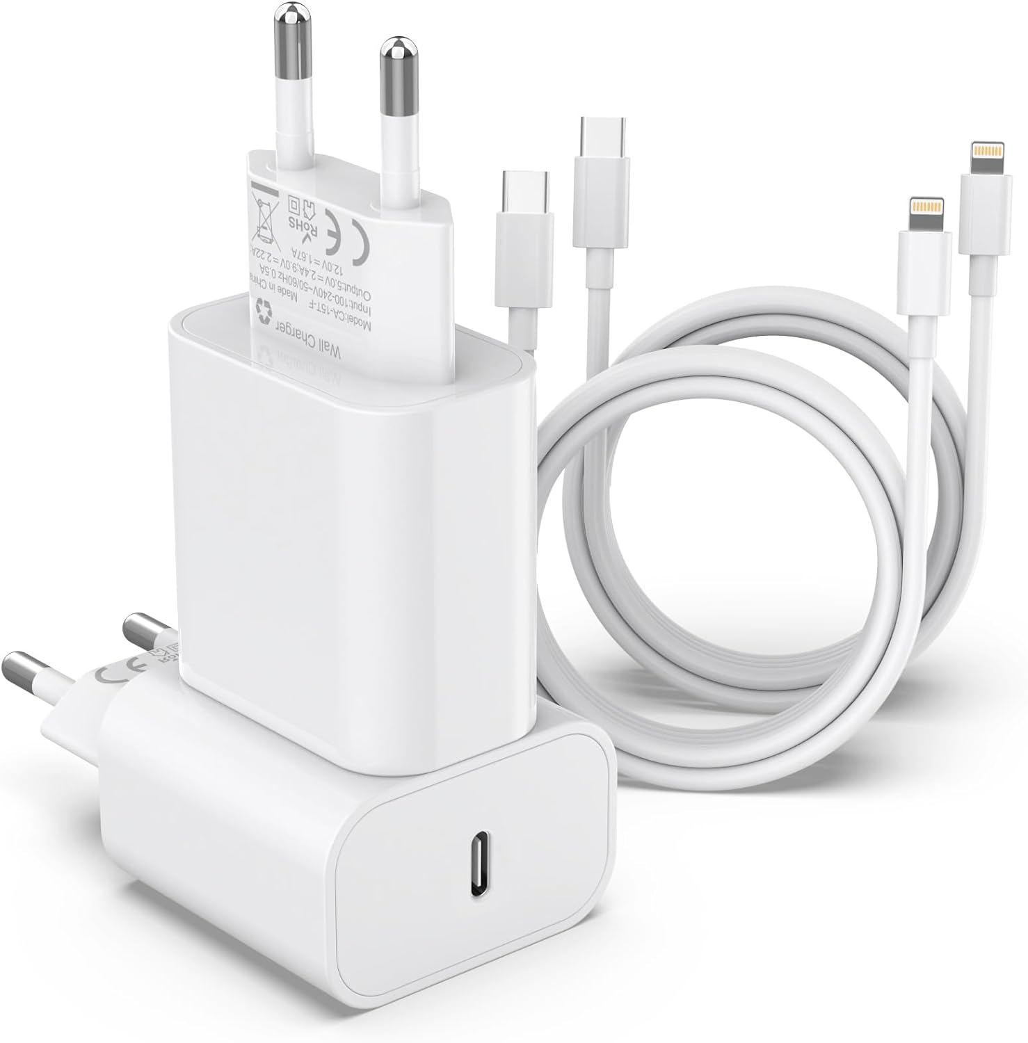 Detalle de Apple MFi Certified 4er-Pack 25W USB‑C Netzteil