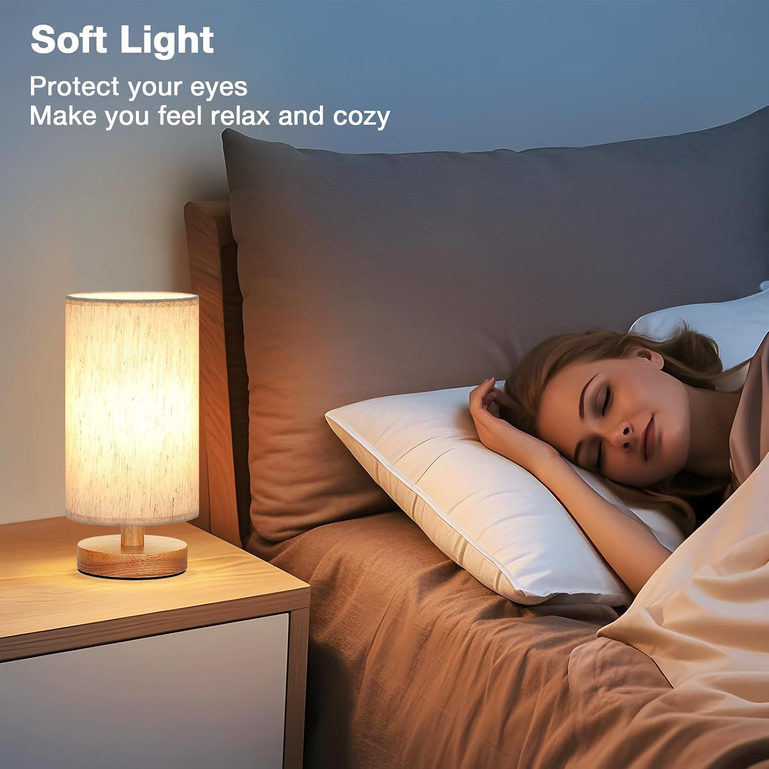 Thumbnail 4 de Aooshine Bedside Lamps 3000K warm table lamp 🛋