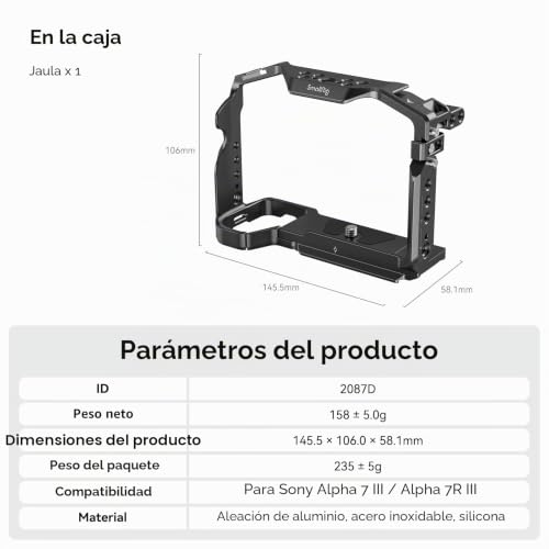Thumbnail 8 de (Nueva Versión) SMALLRIG A7RIII / A7III / A7M3 Cage para Sony A7 III / A7R III