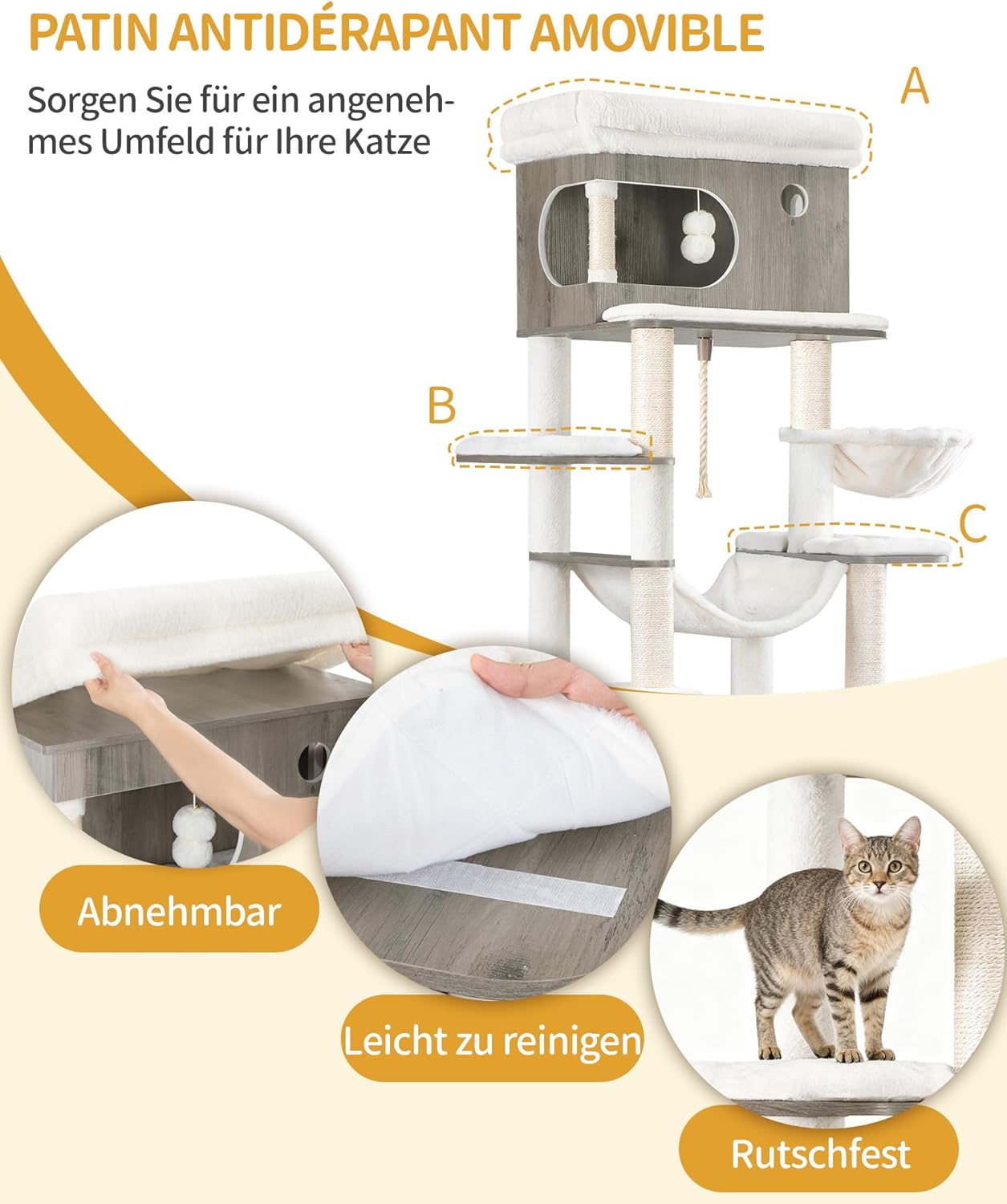 Thumbnail 5 de Hzuaneri Kratzbaum CB89105WT 176 cm