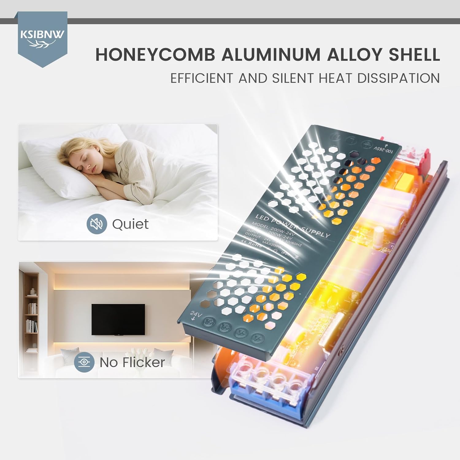 Thumbnail 4 de KSIBNW 12V Trasformatore LED 100W Alimentatore — Alimentatore driver sottile 12V 8,3A, protezioni multiple