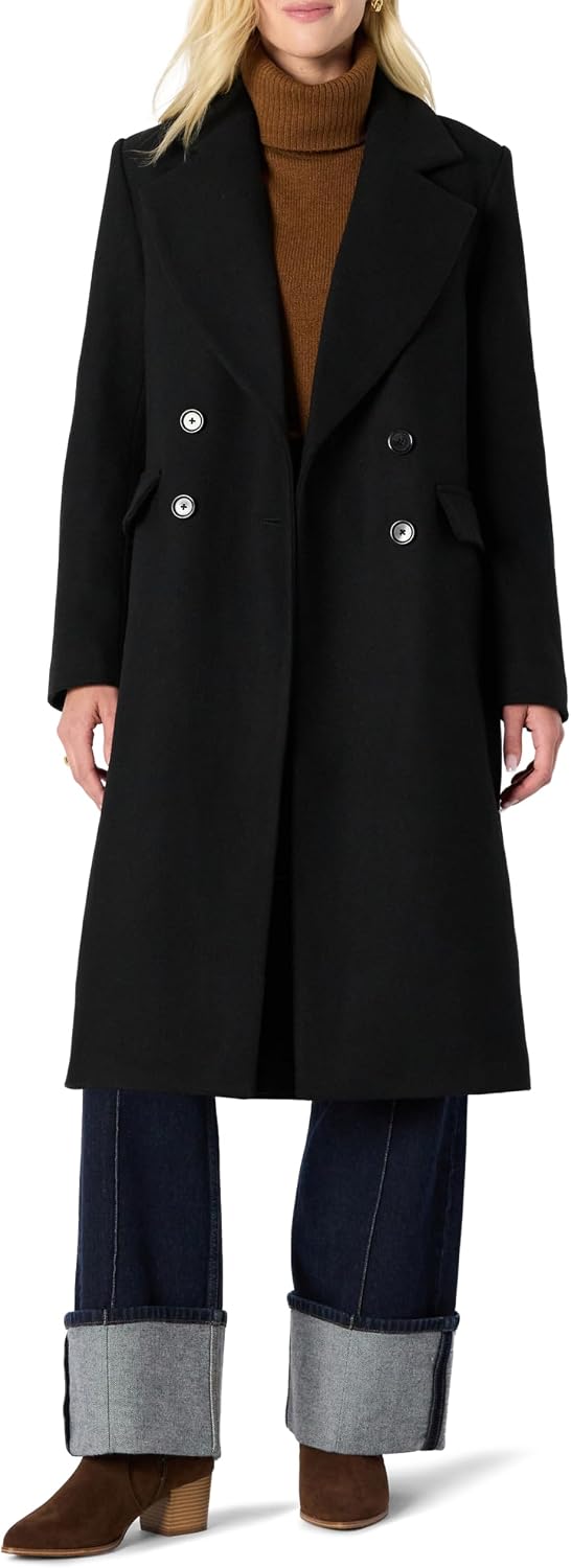 Detalle de Amazon Essentials Women's Wool-Blend Longline Coat