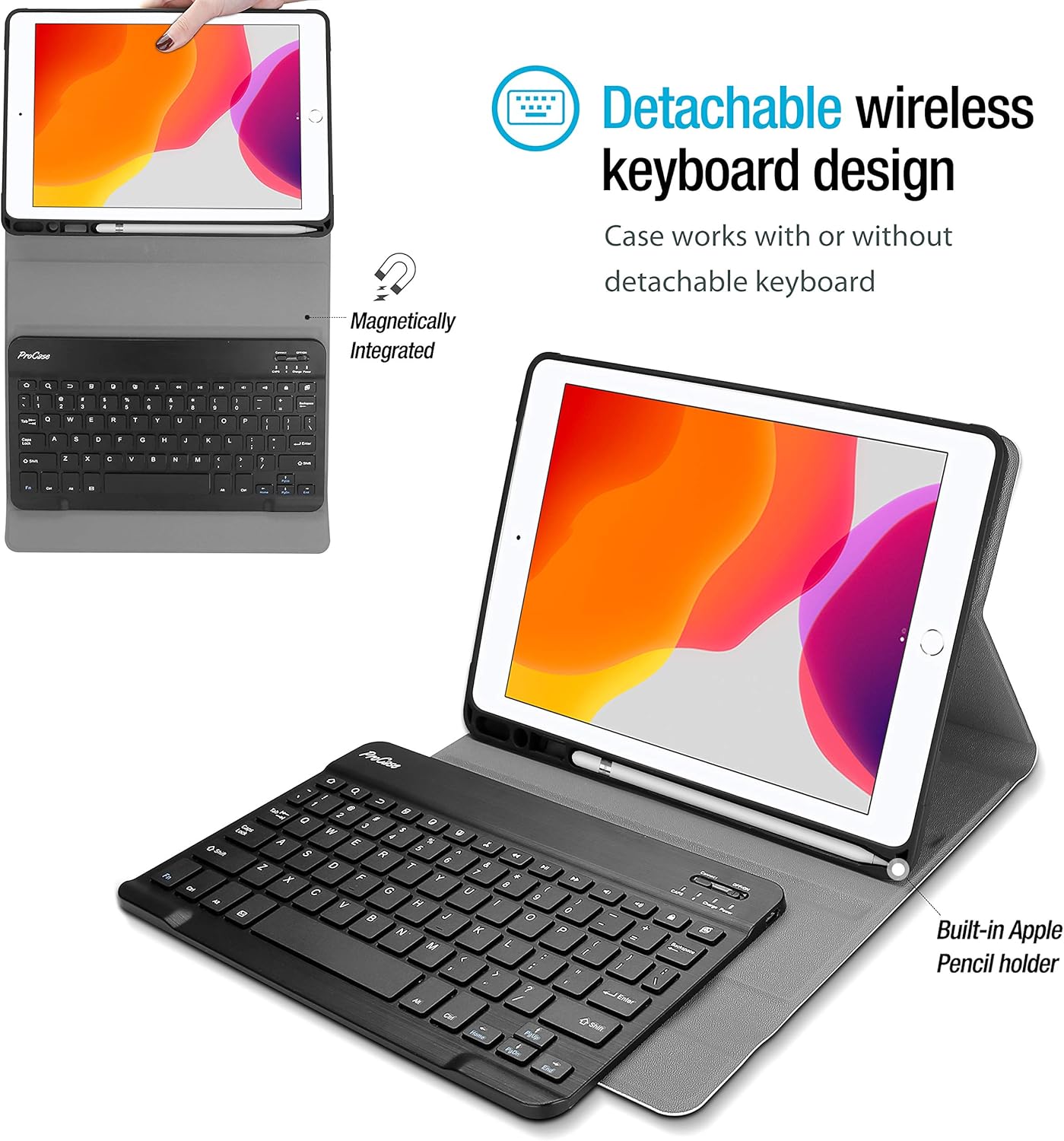 Thumbnail 1 de ProCase Keyboard Case for iPad 10.2 2021
