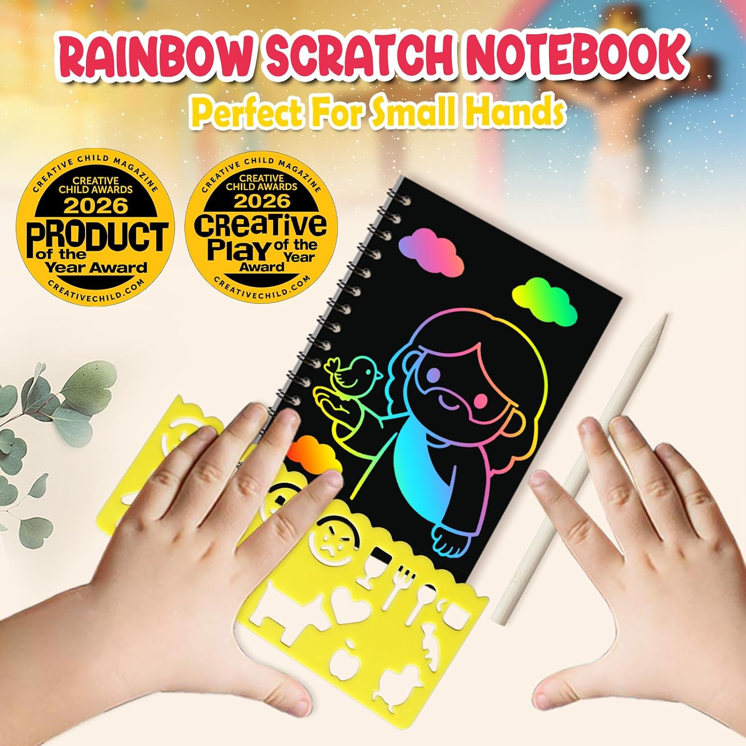Detalle 1 de ZMLM Scratch Art Notebooks, 24-Pack