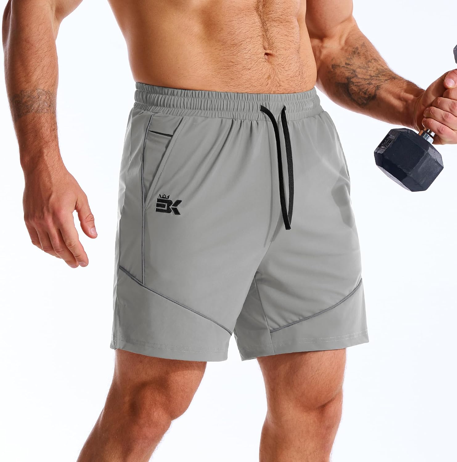 Thumbnail 6 de BROKIG Mens AdiArmor Gym Shorts: Lightweight, protective comfort for training and running