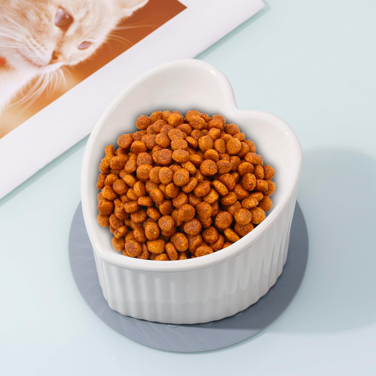 Detalle 1 de Ceramic cat food bowl 5.5 inch, 6 oz