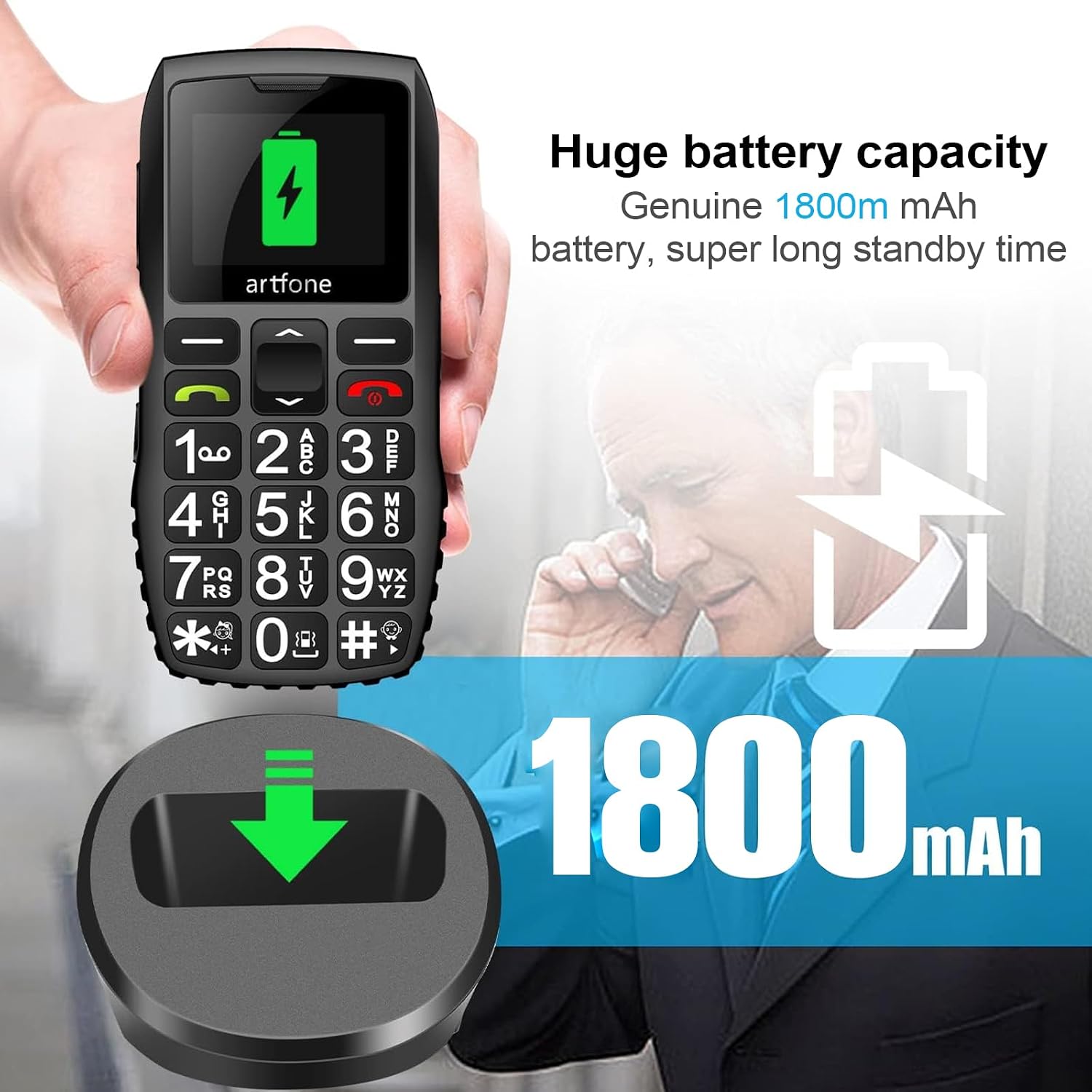 Detalle de 4G Senior mobile phone 1800mAh