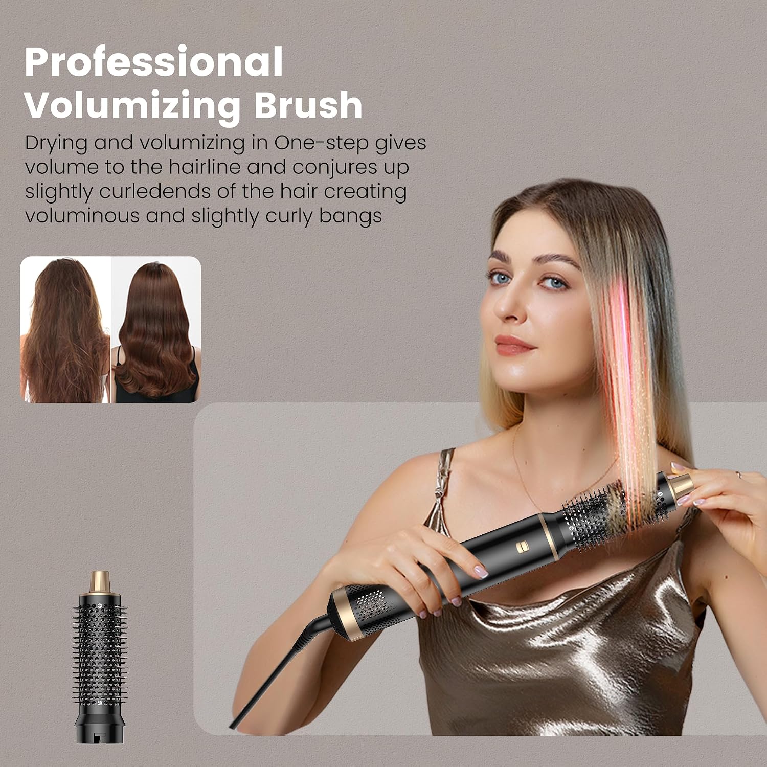 Detalle de Asciugacapelli 5 in 1 Hair Styler: styling a 360° con volume e onde naturali